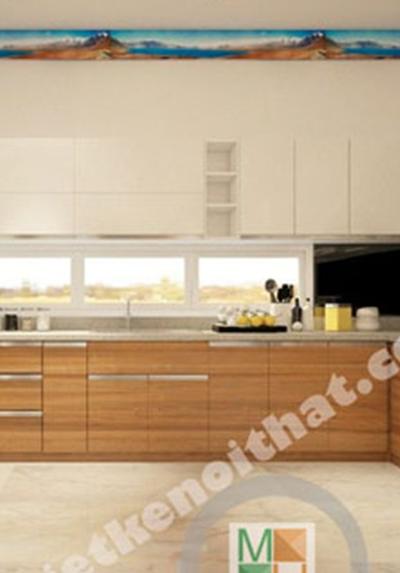 Tủ bếp công nghiệp acrylic hiện đại - Mẫu 006