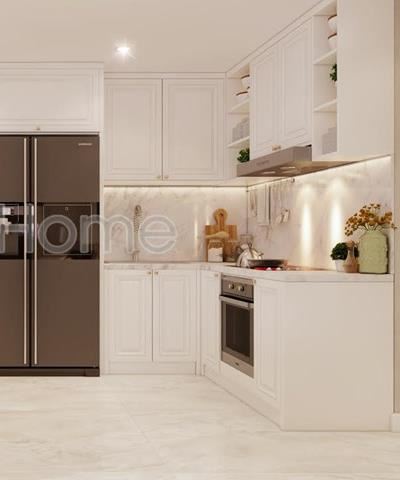 Tủ bếp gỗ công nghiệp